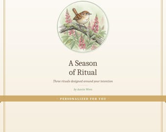 Custom Ritual Journey PDF: Three Part Lunar Cycle Spiritual Self Care (Digital Download)