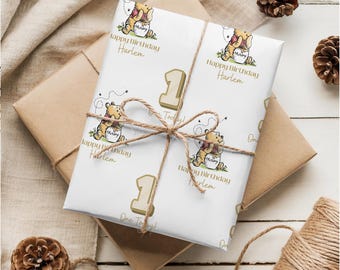 Personalised Winnie The Pooh Themed Gift Wrap