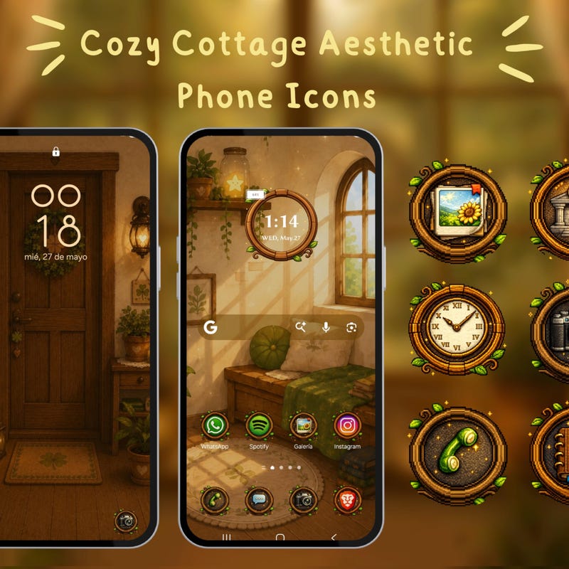 Rustic Phone Icons - Etsy
