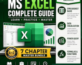 MS Office-bundel: Excel, Word, PowerPoint-sjablonen en zelfstudies (digitale download)
