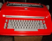 Vintage Red 1960s Authentic 1960s IBM Selectric I Serviced And Tested I B M Typewriter Works Great
