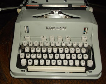 1960s HERMES 3000  The Rolls-Royce Of All Typewriters Serial No#3554446   Made American Keyboard With Special Foreign Keys