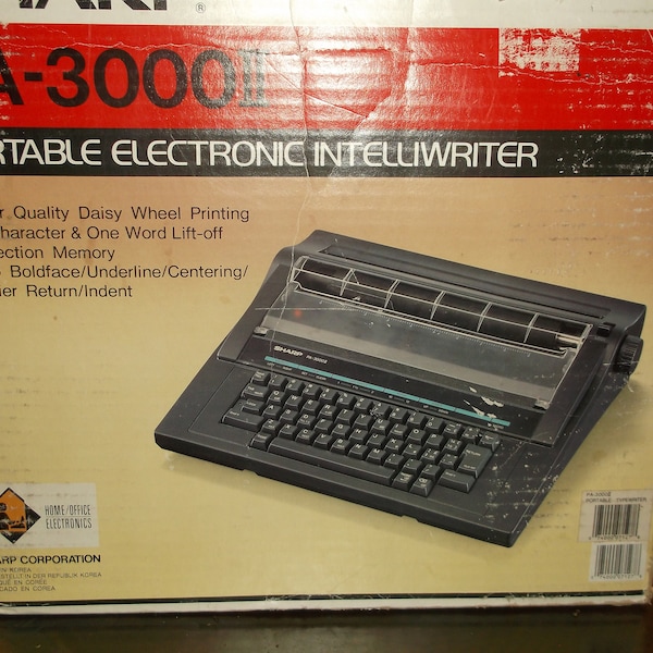 A New – In Open box Sharp PA 3100 II Electronic Typewriter Does Everything