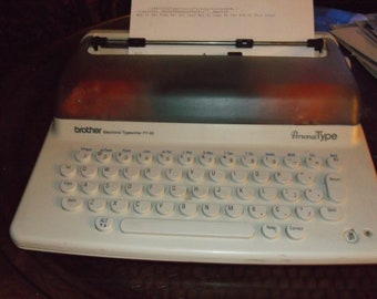 New In Open Brother py-80 Electronic Self-Correcting Portable Electronic Typewriter works with batterys also