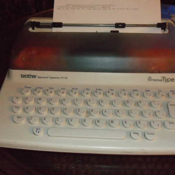 New In Open Brother py-80 Electronic Self-Correcting Portable Electronic Typewriter works with batterys also