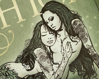Welcome To Brighton mermaid art poster