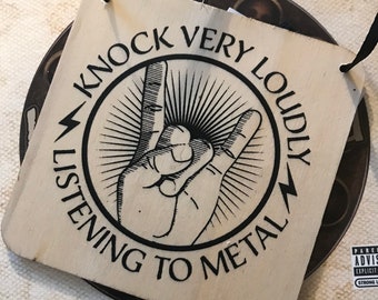 Heavy Metal wooden sign