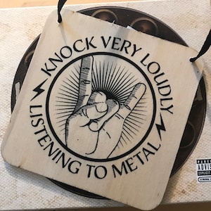 Heavy Metal wooden sign