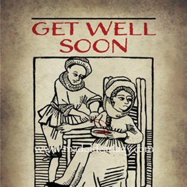 Carte de saignée Get Well Soon