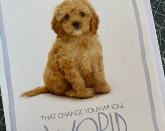 Cockapoo dog greetings card