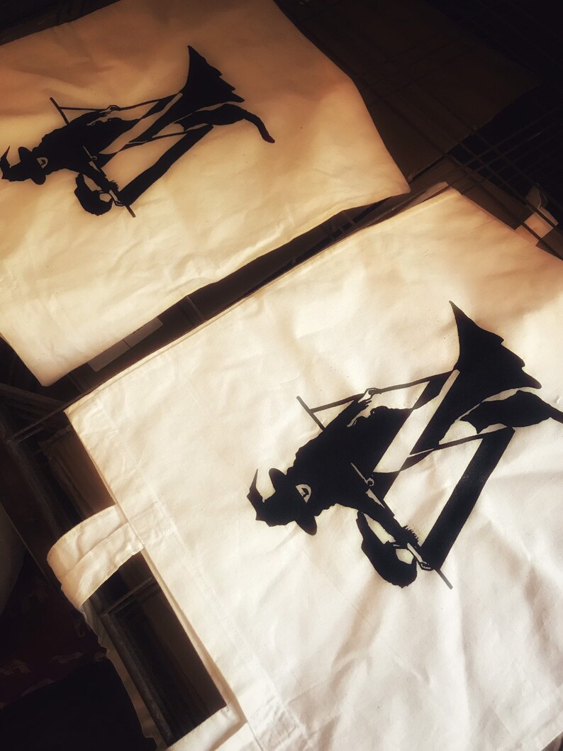 W is for WITCH cotton tote bag