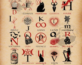 A3 Witch's Home - Witch Life Alphabet **A3** art print