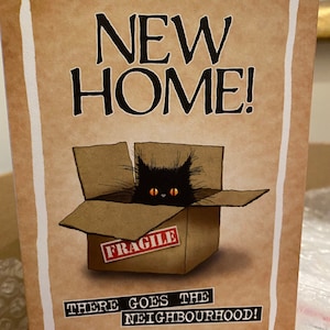 Carte pour chat NEW HOME ou pour le jour du déménagement