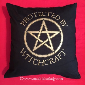 Witch's Protected By Witchcraft cushion