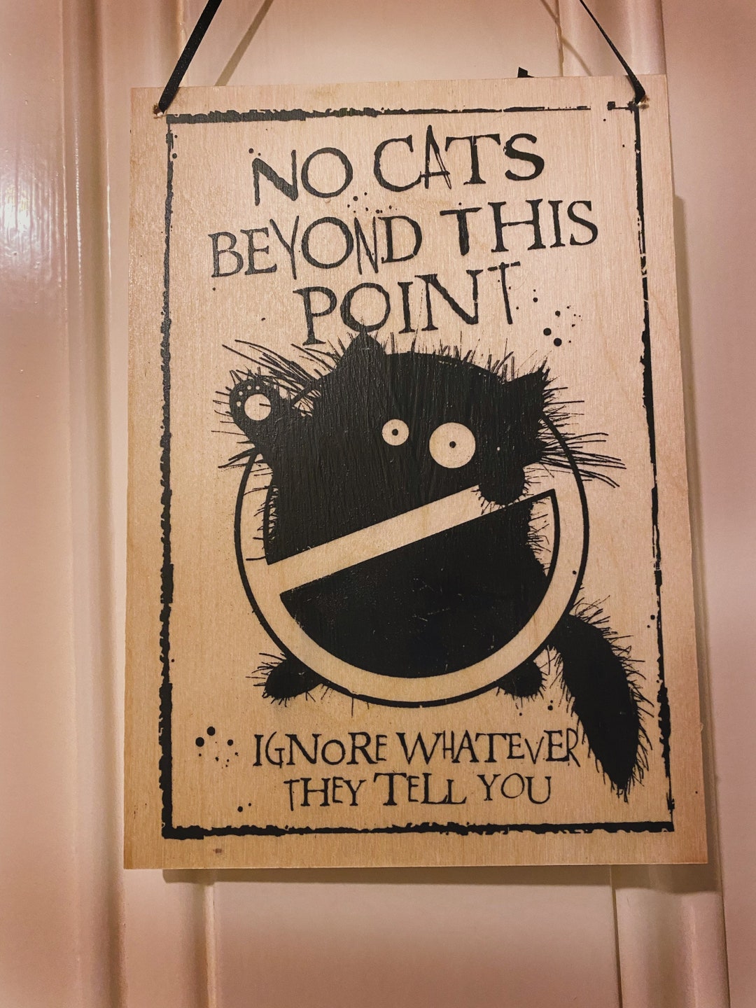 No Cats Shall Pass Sign picture picture