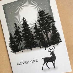 Gesegnete Yule Grußkarte
