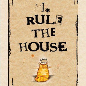 Tarjeta de gato - Yo mando la casa GINGER
