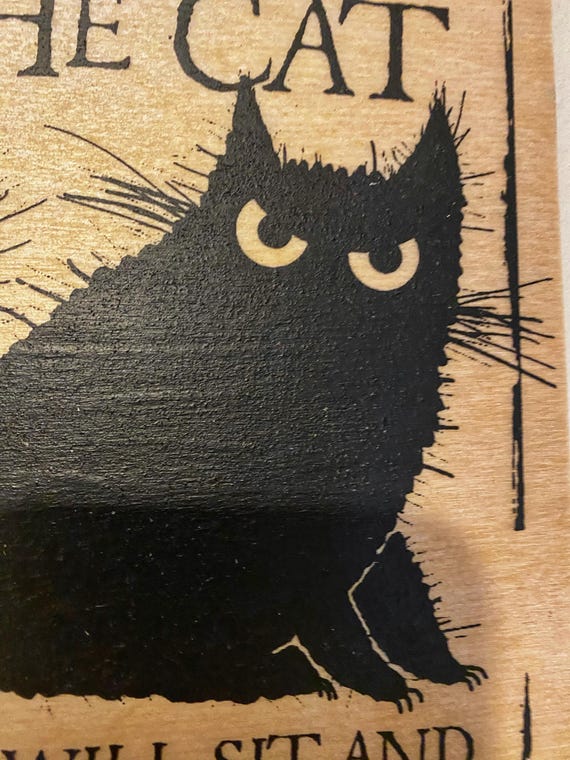 Beware of the Cat Sign (large) - Etsy