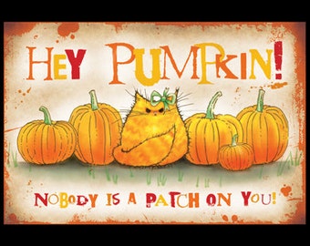 Hey Pumpkin Halloween greetings card