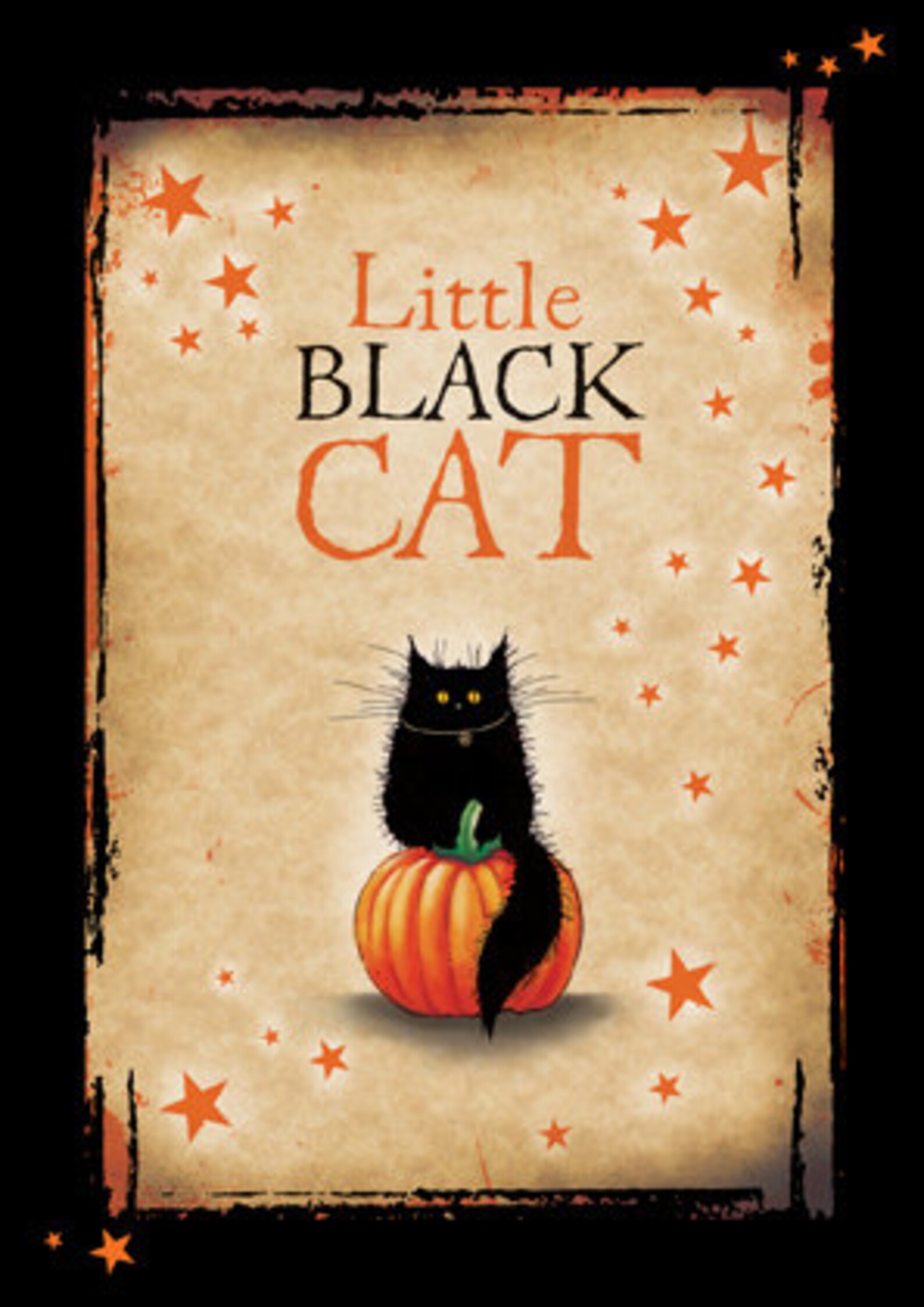 Little Black Cat Halloween Card - Etsy