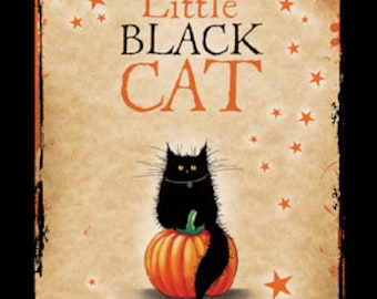 Little Black Cat Halloween card