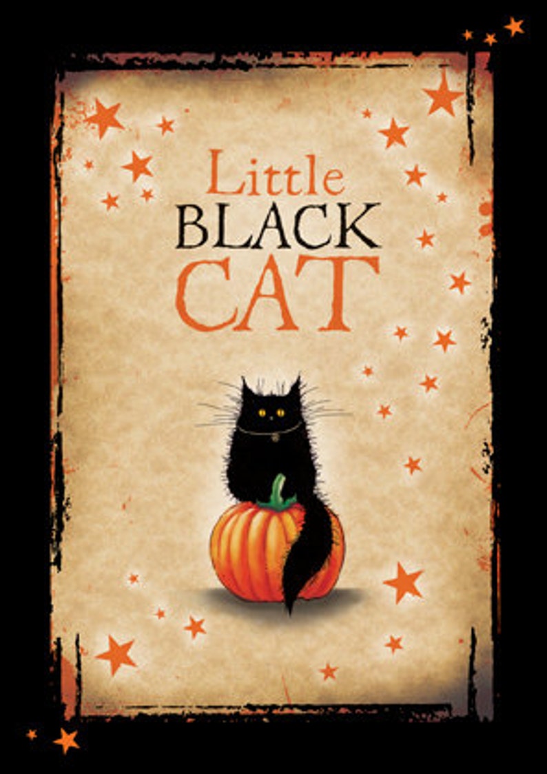 Little Black Cat Halloween card image 1