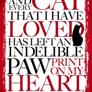 Carte de sympathie forever loved cat