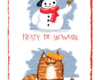 Frosty & Grumpy christmas cat card