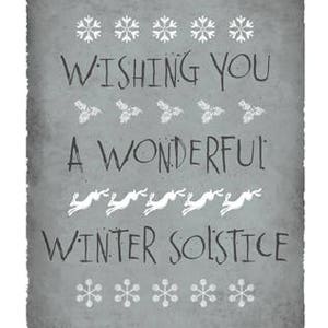 A Wonderful Winter Solstice greetings card