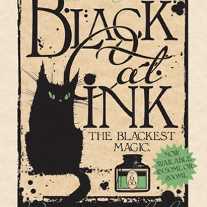 Black Cat Ink greetings card