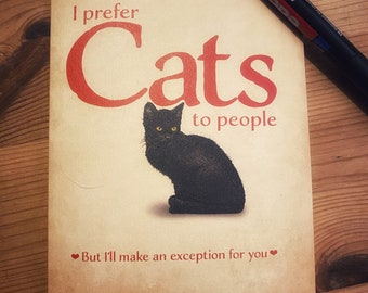 I Prefer Cats to People card