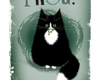 Cat card What frog (question mark) funny cat greetings card.
