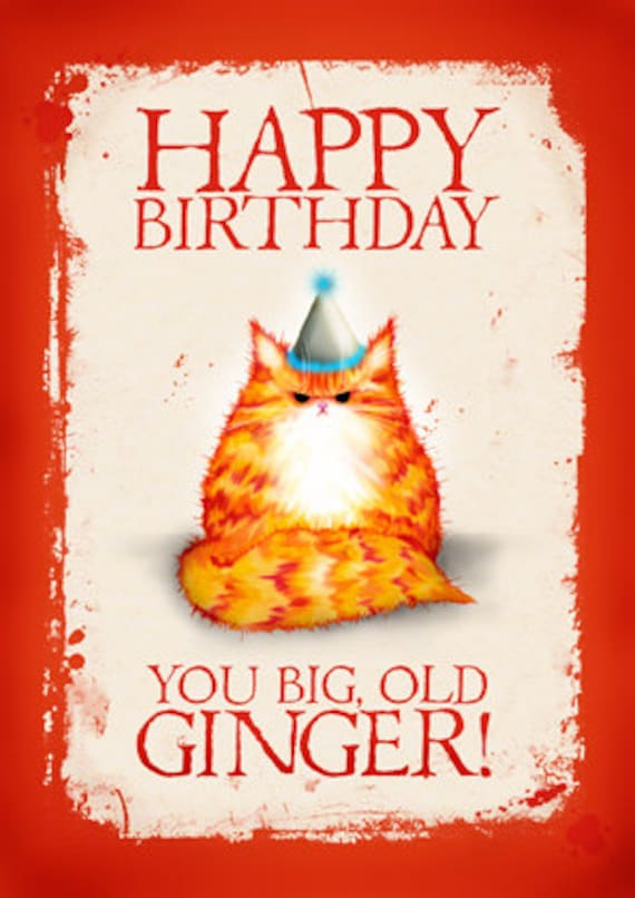 Carte De Chat Danniversaire Joyeux Anniversaire Vous Grand Etsy