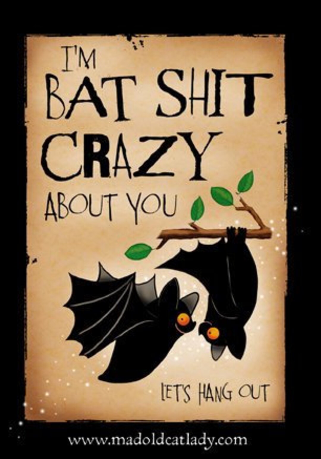 Bat S**t Crazy About You Card - Etsy