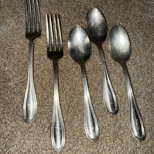 Vintage WM Roger And Sons Fork &Spoons Monogrammed "G"