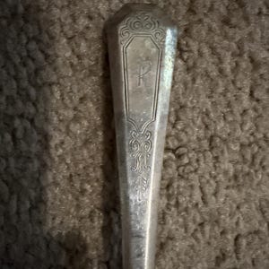 Vintage WM Roger And Son AA 1920 Monogrammed "R" Serving Spoon