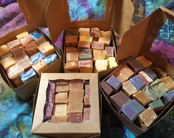 Handcrafted soap sampler box , free shipping within the USA