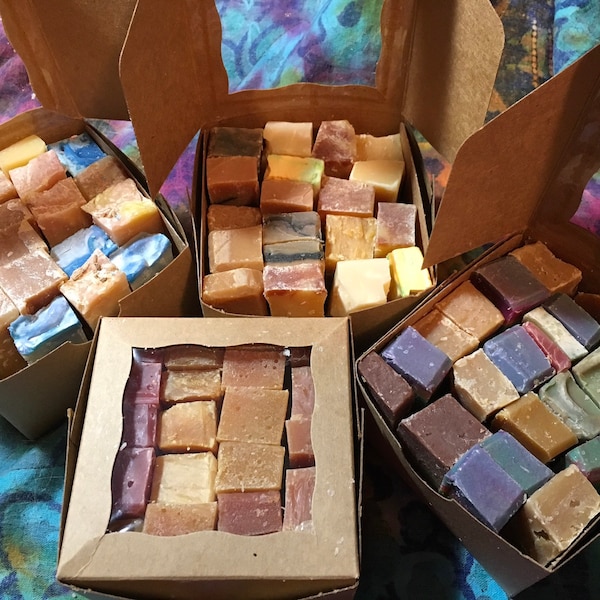 Handcrafted soap sampler box , free shipping within the USA