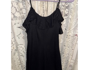 Vintage 70's Mr Boots black maxi dress size 7