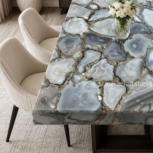 Agate dining table square 
agate stone side table 
patio home furniture 
gemstone dining table 
grey agate table
agate stone table
grey gemstone table
agate dining table
natural agate table
agate coffee table
luxury agate decor
semi precious stone
grey crystal table
agate furniture
gemstone furniture
modern agate table
custom agate top
stone tabletop
premium agate
designer furniture
luxury dining decor
grey agate decor
high gloss table
statement furniture
interior luxury
modern stone table
tops