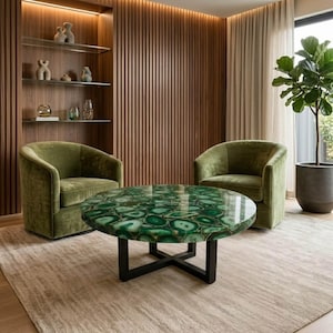 Agate Stone Tabletop |  Natural Agate Top |  Custom Agate Slab |  Agate Side Table Top | Gemstone Furniture Top | Luxury Stone Tabletop