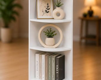 Modern BookShelf, Open Shelf Storage Organizer for Books, Decor and Home Office