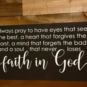 Faith in Jesus wood sign