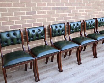6 Chesterfield Luxury Dining Chairs