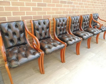 Bevan Funnel Set of 6 Chesterfield Luxury Chairs