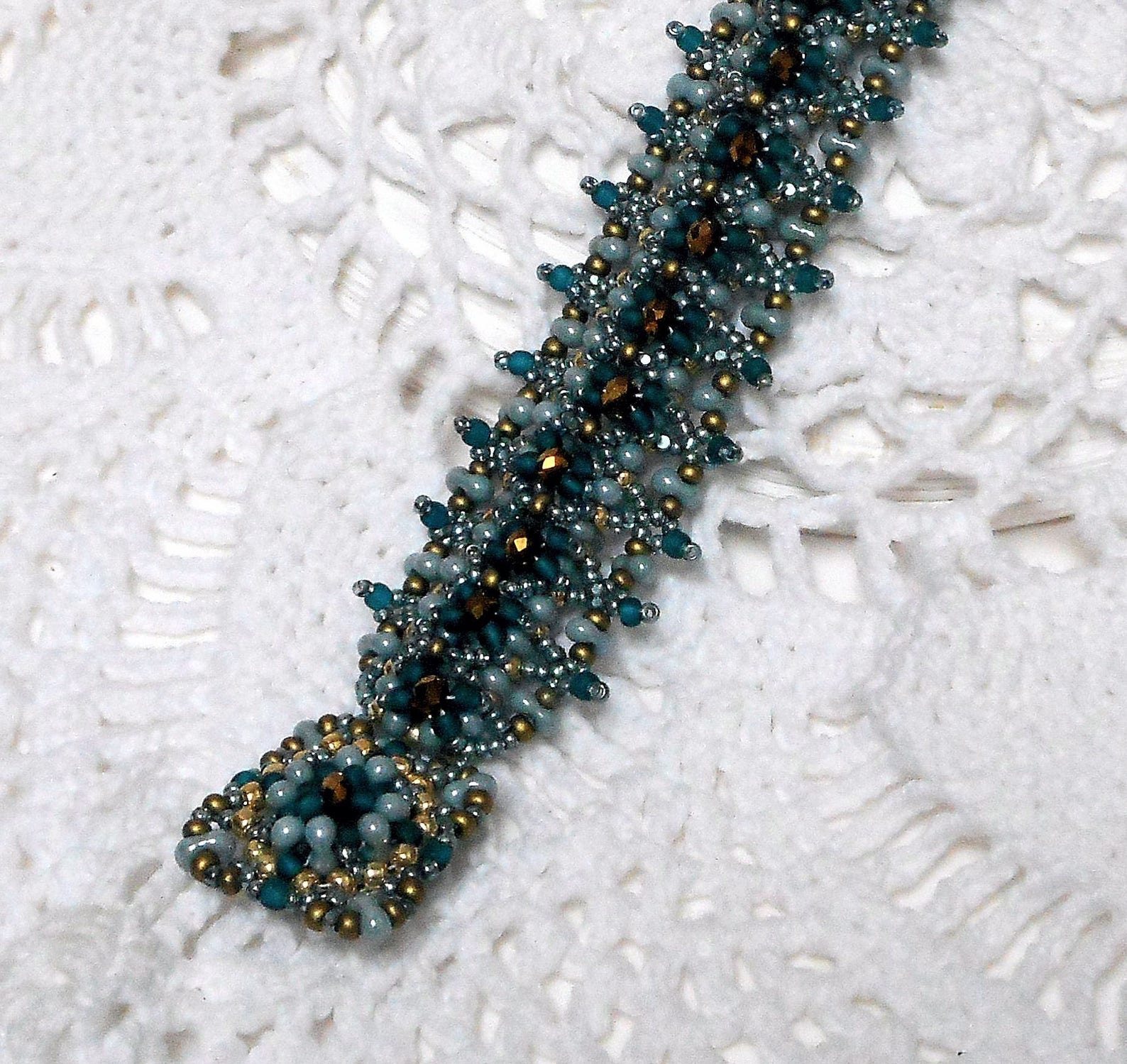 Beading Tutorial Beaded Bracelet Peanut Bead Pattern Etsy