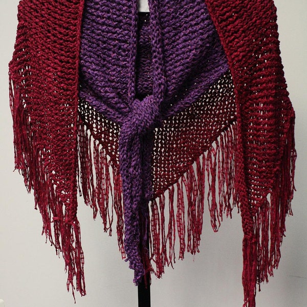 burgundy plaid shawl
