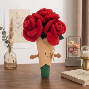 Pelúcia Buquê de Rosas Jellycat Amuseables | Flores macias e aveludadas, lembrança encantadora