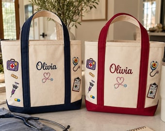 Bolso de mano bordado personalizado con la historia de una enfermera, bolso "Hasta el infinito y más allá", bolsos de enfermera inspirados en películas, regalos de graduación de la escuela de enfermería, graduado de 2026.
