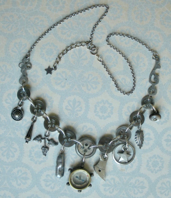 Steampunk Necklace Antique Victorian Grey Gardens Etsy